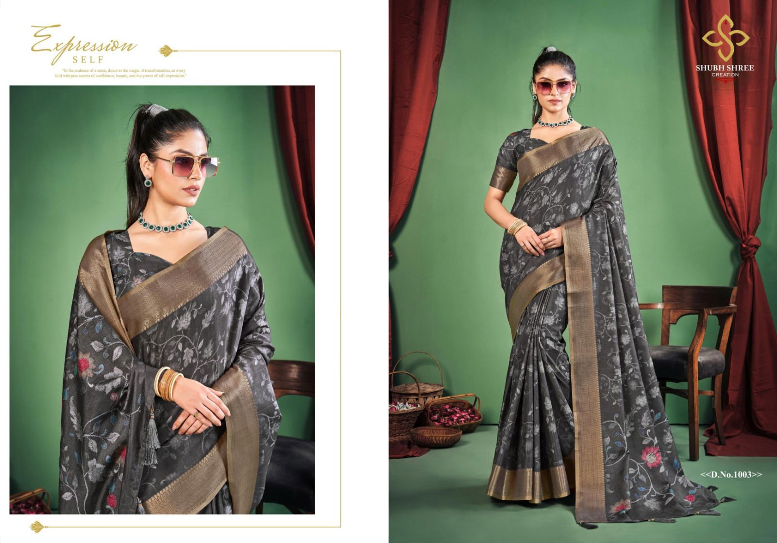 Toral Dizital By Shubh Shree Dola Silk Designer Sarees Exporters In India